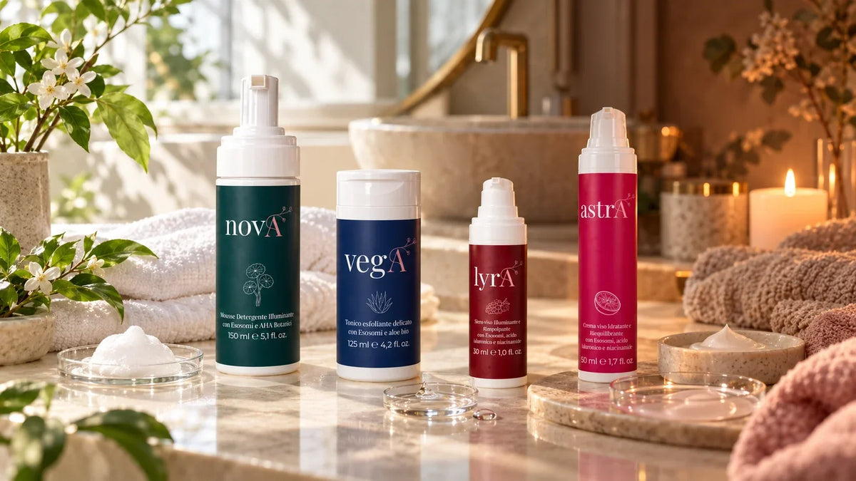 Routine viso con esosomi mattina e sera